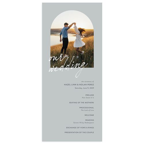 Forever Arch Wedding Programs Slate Signature