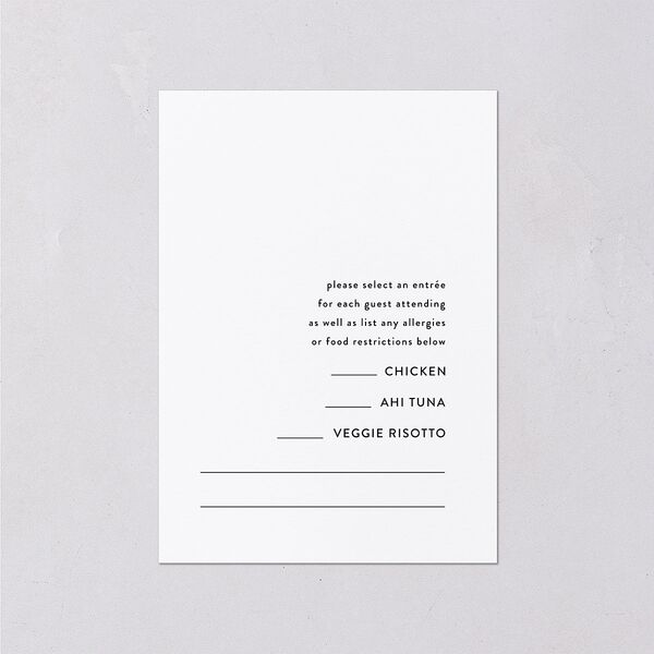 Forever Arch Wedding Response Cards Pure White Signature Standard