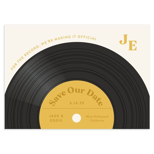Music Lovers Save the Date Cards Sunflower Signature smooth Blank No Standard