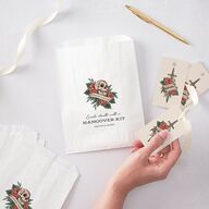 Til Death Tattoos Favor Gift Tags Linen Signature