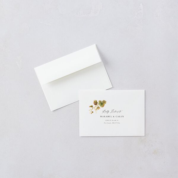 Romantic Vineyard Wedding Response Cards Rust Signature Standard