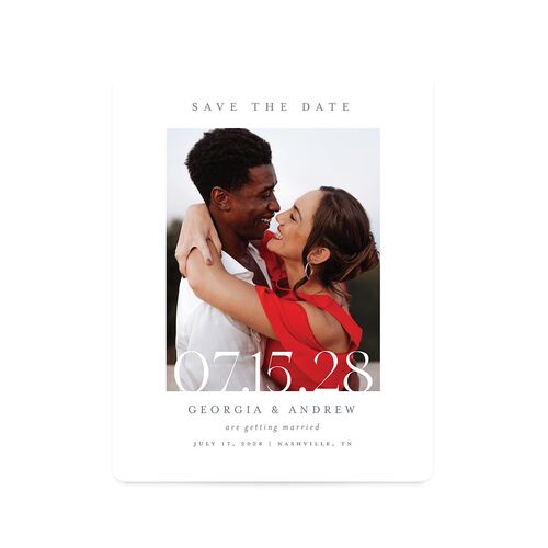 Elegant Date Save The Date Magnets Slate Magnet Paper