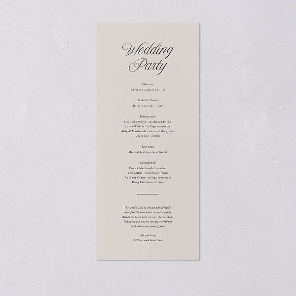 Elegant Oval Monogram Wedding Programs Sand Signature
