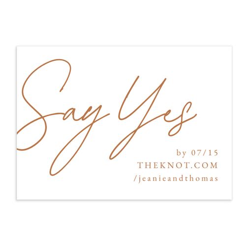 Gilded Corner QR Code RSVP Cards Raw Sienna Signature Standard