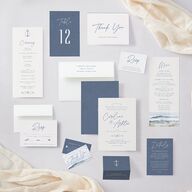 Coastal Love Wedding Invitations Cruise Signature Blank No Standard