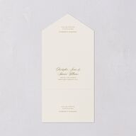 Black Tie Crest All-in-One Wedding Invitations Umber Signature Light Both Recipient and Return Addresses No