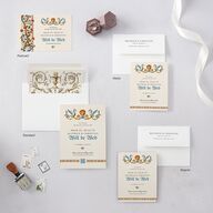 Medieval Renaissance Save the Date Petite Cards Canary Signature smooth Blank Standard No