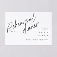 You Are Mine Rehearsal Dinner Invitations Pure White Signature Blank Standard