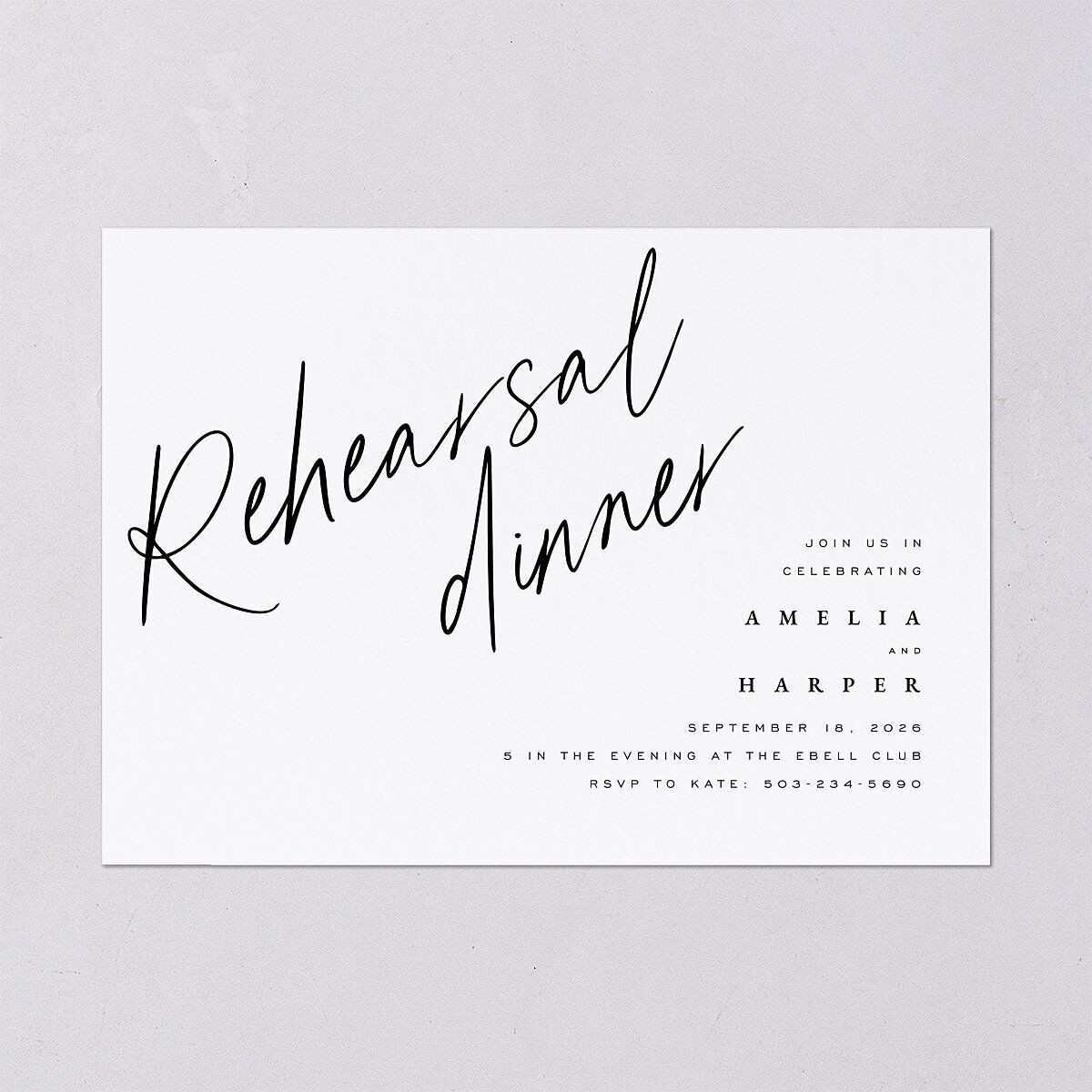 You Are Mine Rehearsal Dinner Invitations — view 2
