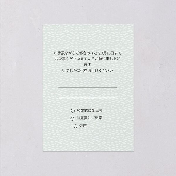 Eternal Ink Wedding Response Cards Mint Green Signature Standard