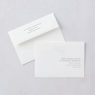 Shimmer Dust Save The Date Cards Gold Dark Navy Signature smooth Blank No Standard