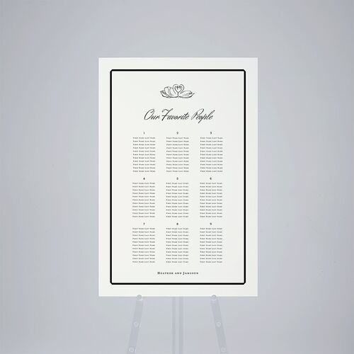 Elegant Swans Standard Seating Chart Large Ivory Standard Outdoor Corrugated L Seating