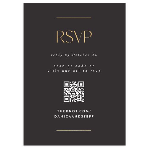 Windows Wedding Response Cards Gold Charcoal Signature Standard