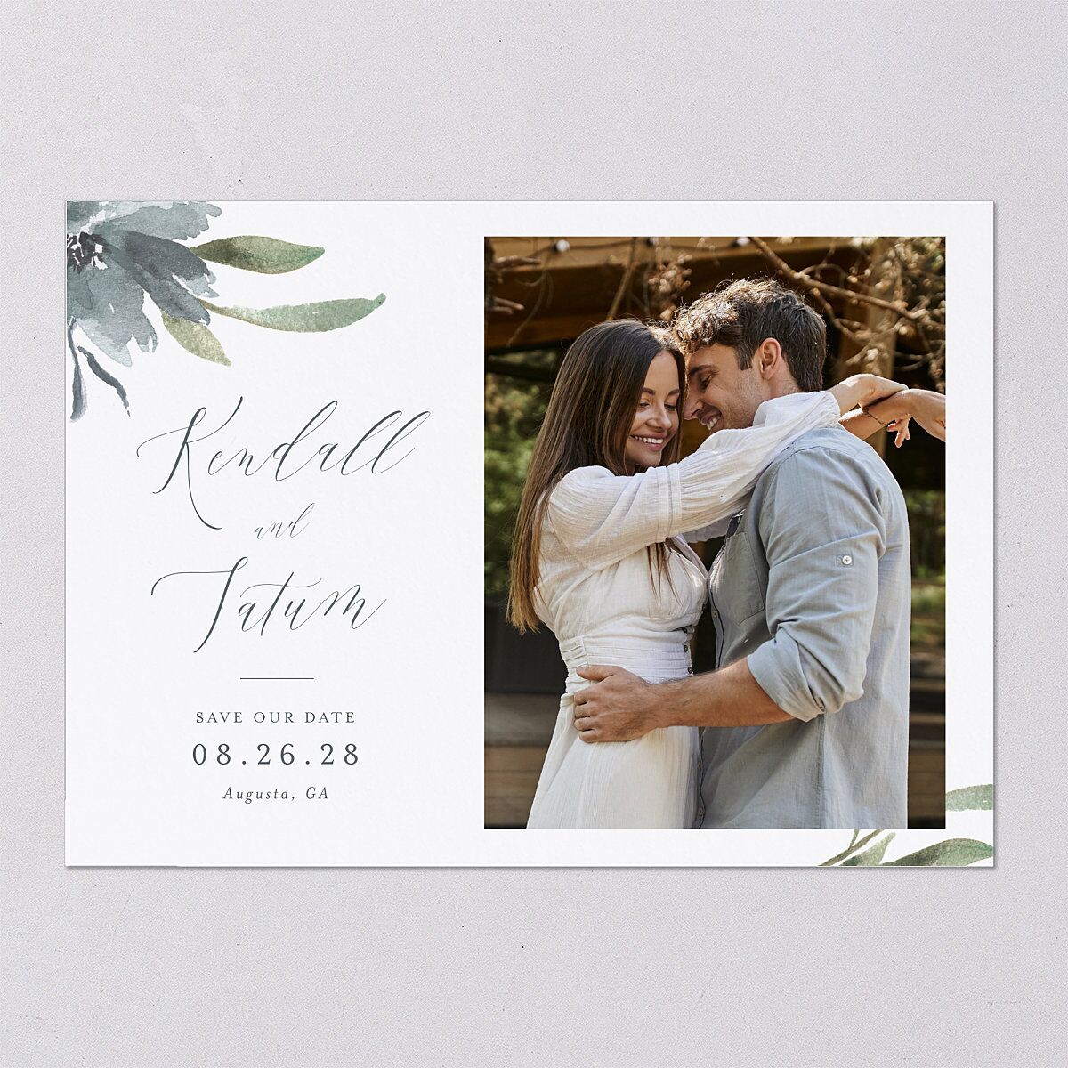 Muted Floral Save The Date Cards — view 8