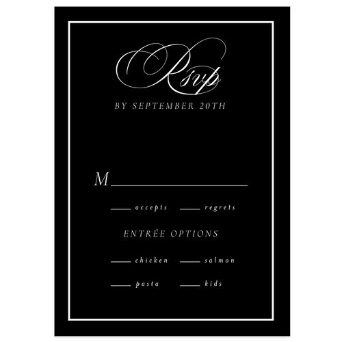 Lasting Frame Wedding Response Cards Licorice Signature Standard