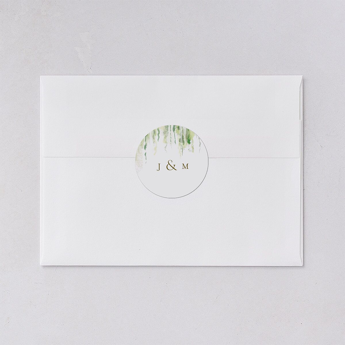 Southern Spanish Moss Wedding Stickers Pure White