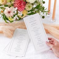 Elegant Photograph Wedding Programs Dusty Blue Signature