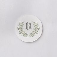 Luxury Floral Monogram Wedding Day Coasters Cotton Cardboard Circle