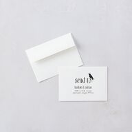 Spooky Halloween Nouveau Wedding Response Cards Linen Signature Standard