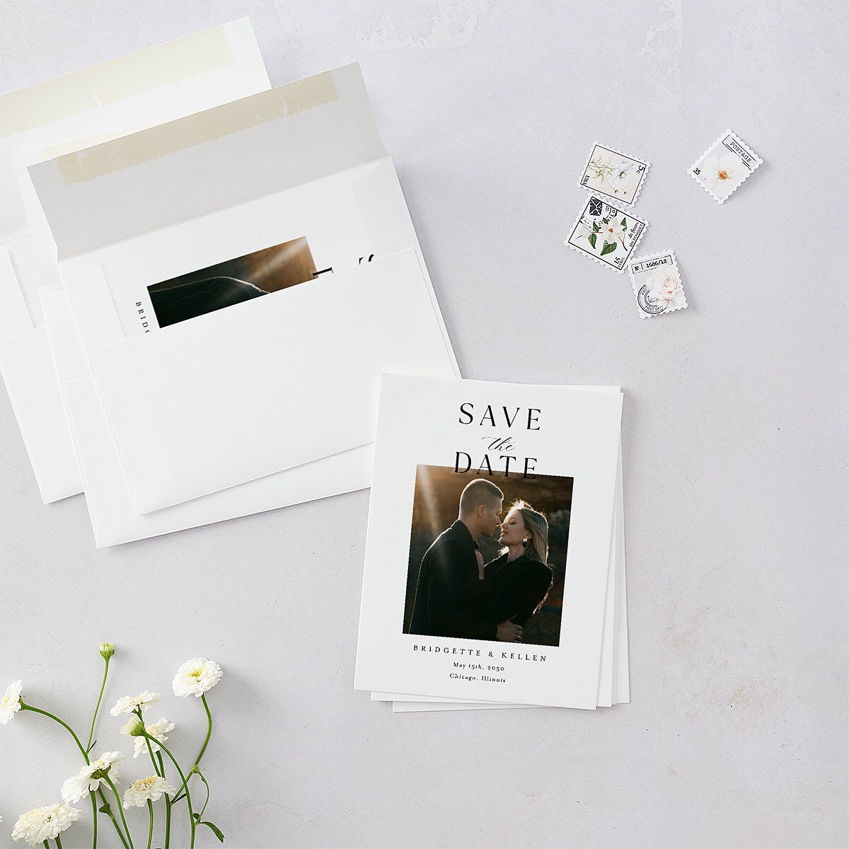 Timeless Typography Save the Date Petite Cards — view 4