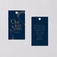 Be Our Guest Favor Gift Tags Gold Navy Signature