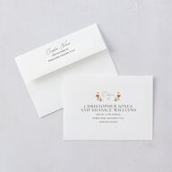 Flora Garden Border Bridal Shower Invitations Olive Signature Blank