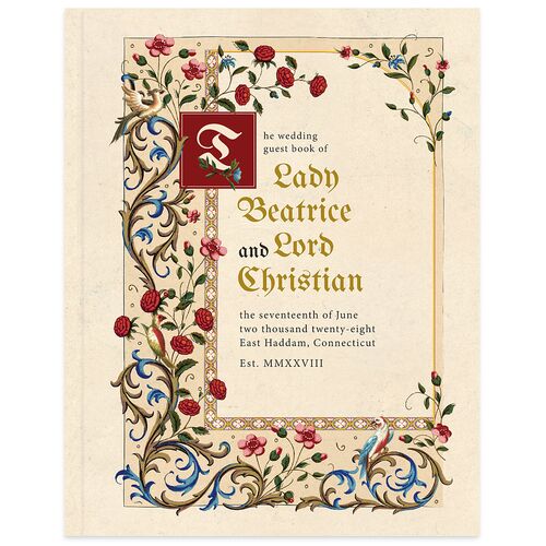 Medieval Renaissance Guest Books Jewel Red
