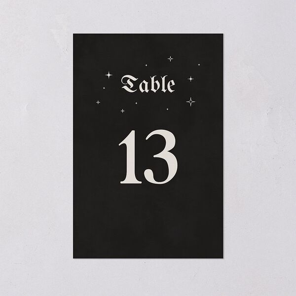 Moody Gothic Rose Table Numbers Midnight Signature