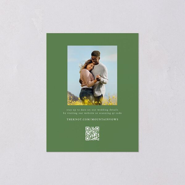 Romantic Floral Mountain Save the Date Petite Cards Meadow Signature smooth Blank No Standard