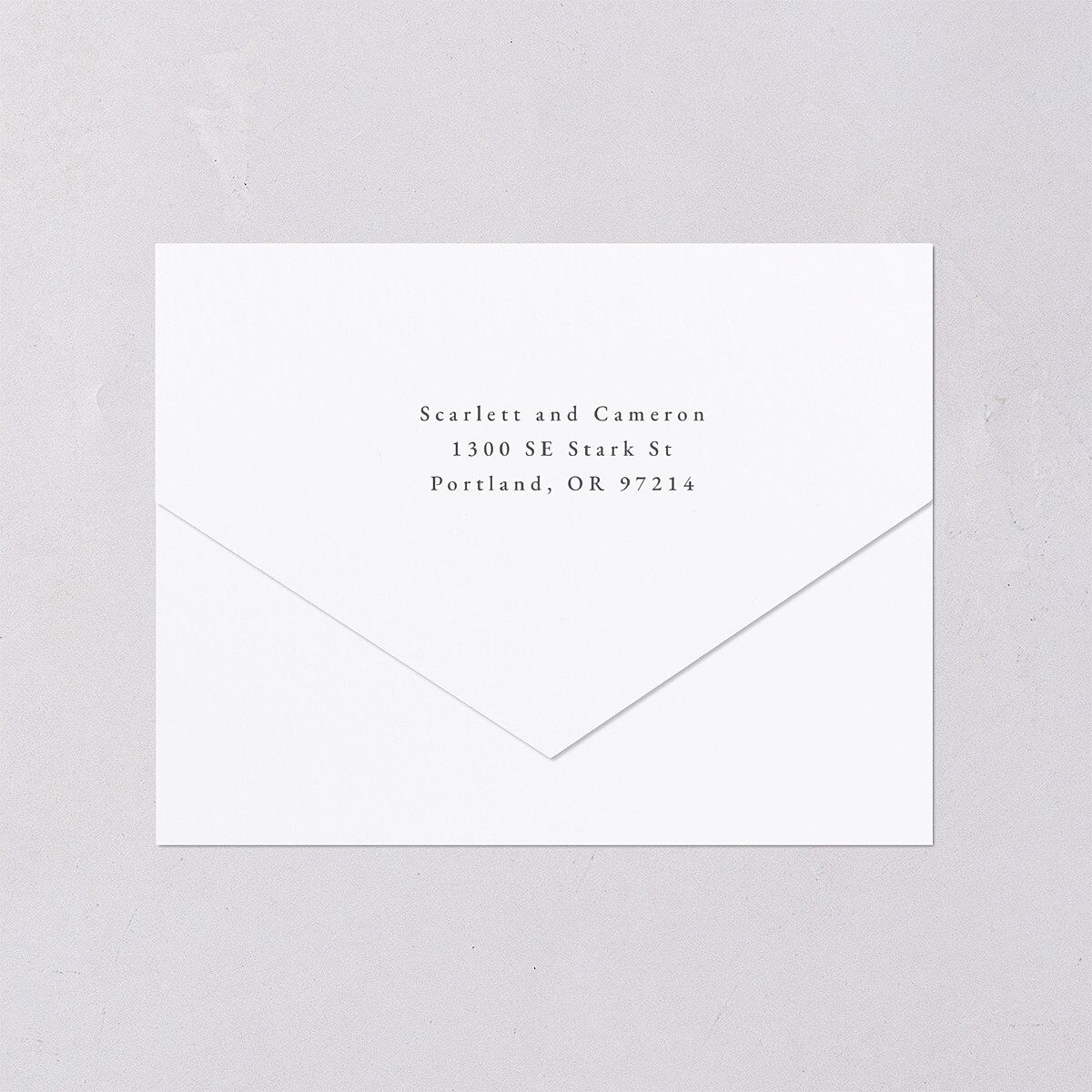 Scenic Denver Colorado All-in-One Wedding Invitations Peach Pink Signature Light Both Recipient and Return Addresses No