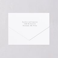 Scenic Denver Colorado All-in-One Wedding Invitations Peach Pink Signature Light Both Recipient and Return Addresses No