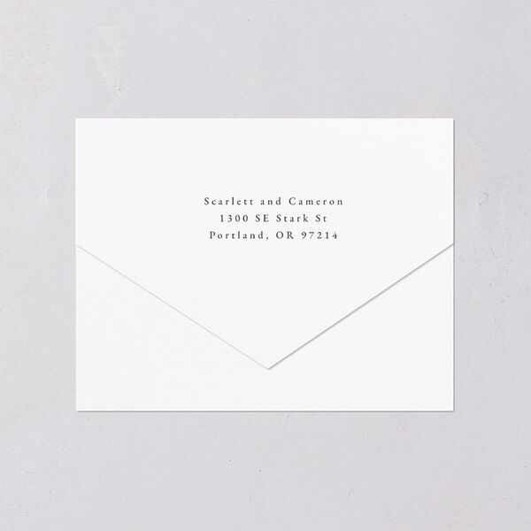 Scenic Denver Colorado All-in-One Wedding Invitations Peach Pink Signature Light Both Recipient and Return Addresses No