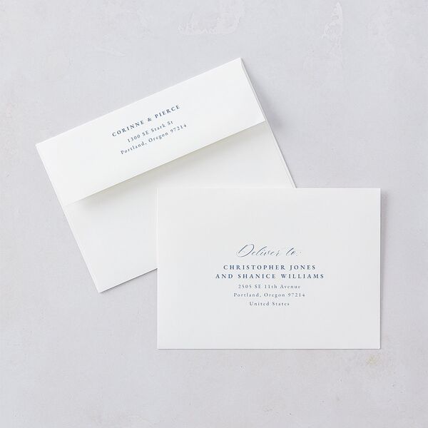 Minimal Icon Rehearsal Dinner Invitations Regency Blue Signature Blank Standard