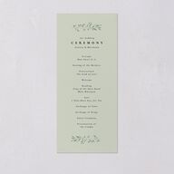 Dainty Frame Wedding Programs Thyme Signature