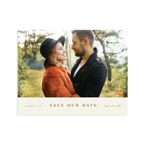 Enchanted Forest Save the Date Petite Cards Saddle Signature smooth Blank No Standard
