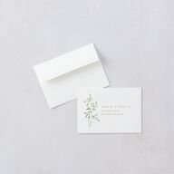 Gilded Greenery Wedding Response Card Standard Envelopes White Pure White Return Address Signature Standard