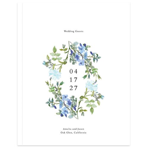 Minimal Floral Wedding Guest Book Ocean