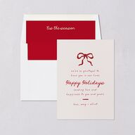 Dainty Bow Holiday Holiday Cards Maroon Signature