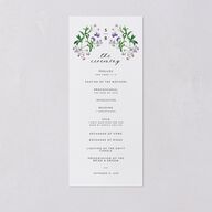 Enchanted Wildflower Wedding Programs Sheer Lilac Signature