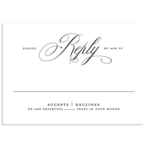 Classic Photo Wedding Response Cards Licorice Signature Standard