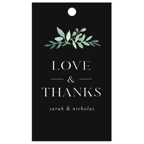 Greenery Altar Favor Gift Tags Licorice Signature