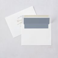 Romantic Rococo Save The Date Cards Dusty Blue Signature smooth Blank No Standard
