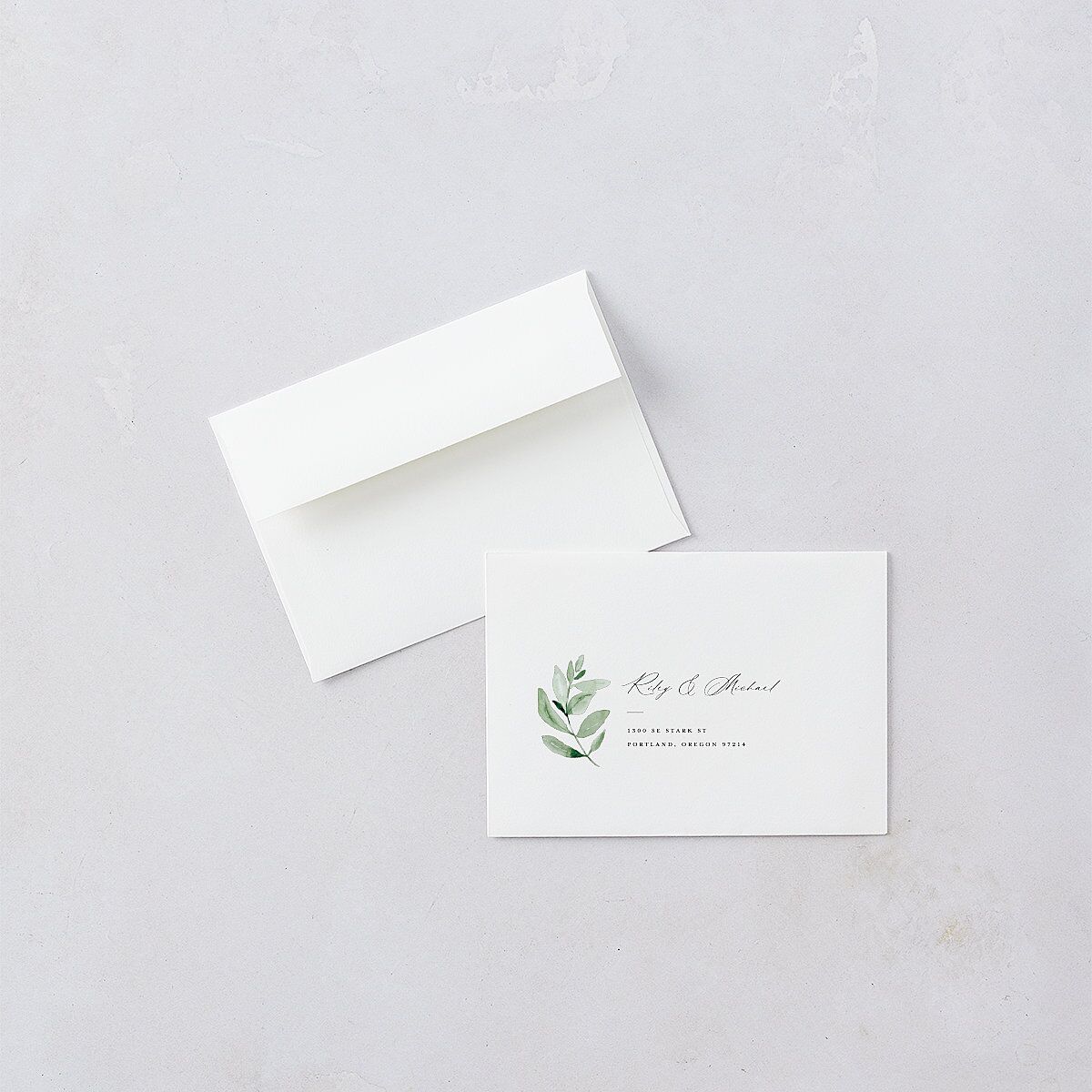 Gorgeous Greenery Wedding Response Cards Pure White Signature Standard