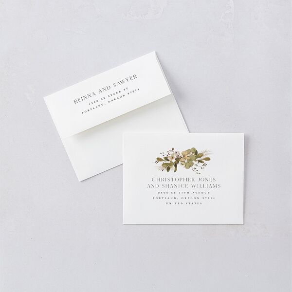 Eucalyptus Edges Thank You Cards Gold Thyme