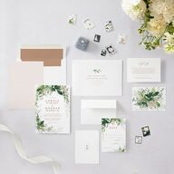 Wild Vines Wedding Invitations Soft Pink Signature Blank No Standard