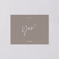 Written Names Save the Date Petite Cards Shadow Gray Signature smooth Blank No