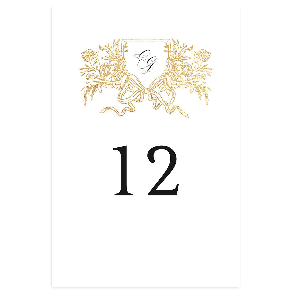Rose Garden Crest Table Numbers by Bridgerton