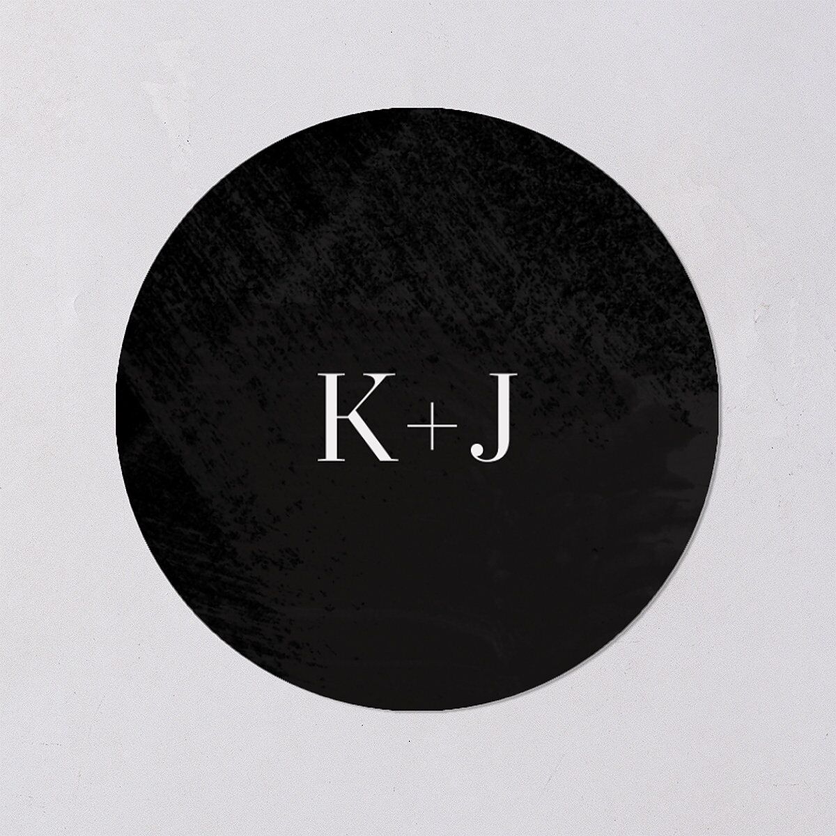 Painted Minimal Wedding Stickers Midnight Circle