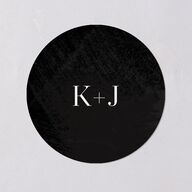 Painted Minimal Wedding Stickers Midnight Circle