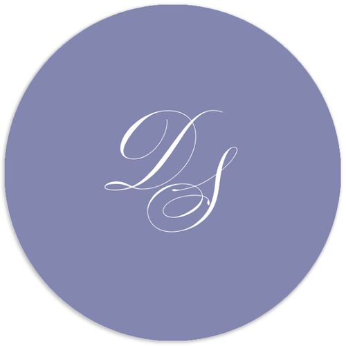 Formal Wisteria Garden Crest Wedding Stickers by Bridgerton Cornflower